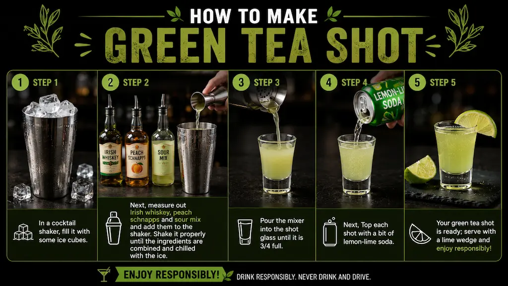 How to make Jameson Green Tea Shot